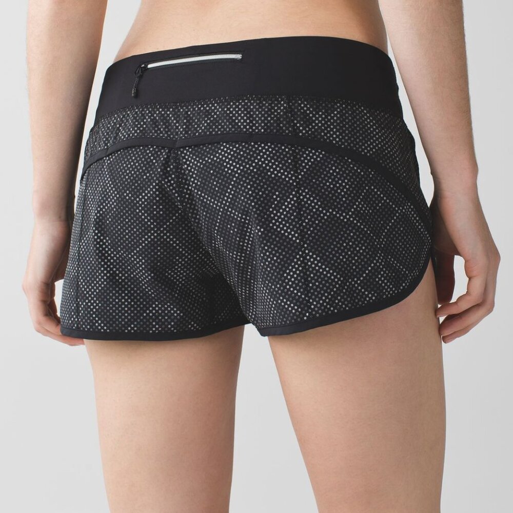 HTF GUC Lululemon Speed Short Reflective Ravish Reptile Sz4 - Picture 2 of 7